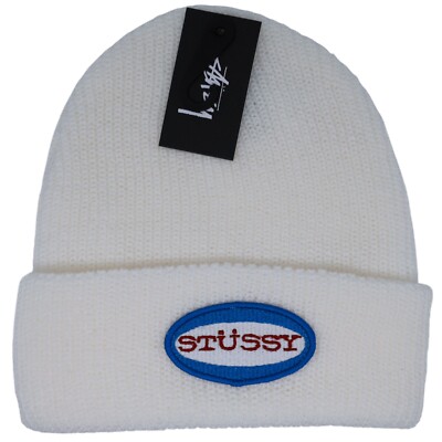 stussy nike white beanie