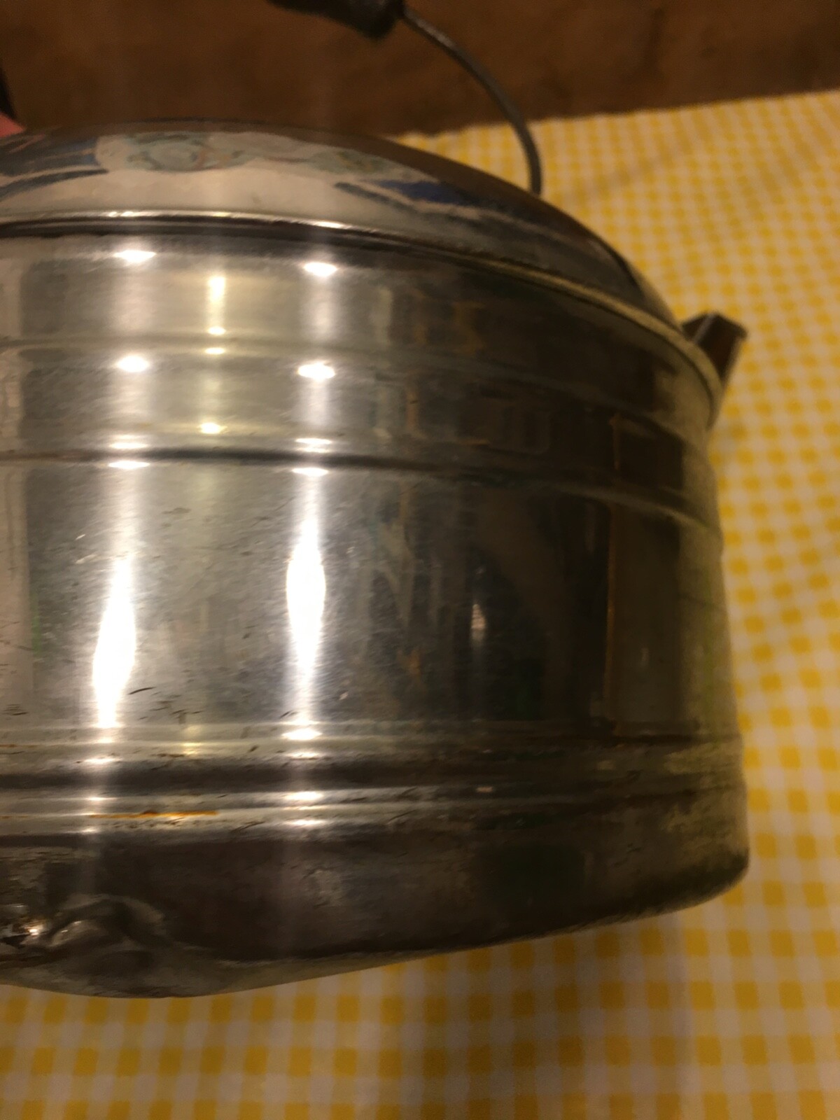 Antique Old Revere Ware Wood Handle Water/ Tea KettleChrome Plate over