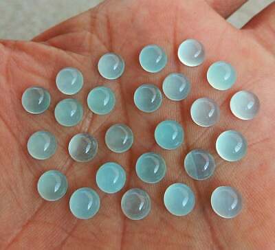 Details about   Wholesale Lot Natural AQUA Chalcedony 5X5 mm Round Faceted Cut Loose Gemstone 