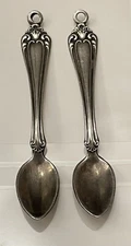VINTAGE MINIATURE SILVER PLATE SPOONS MARKED SIMEON L & GEORGE H ROGERS
