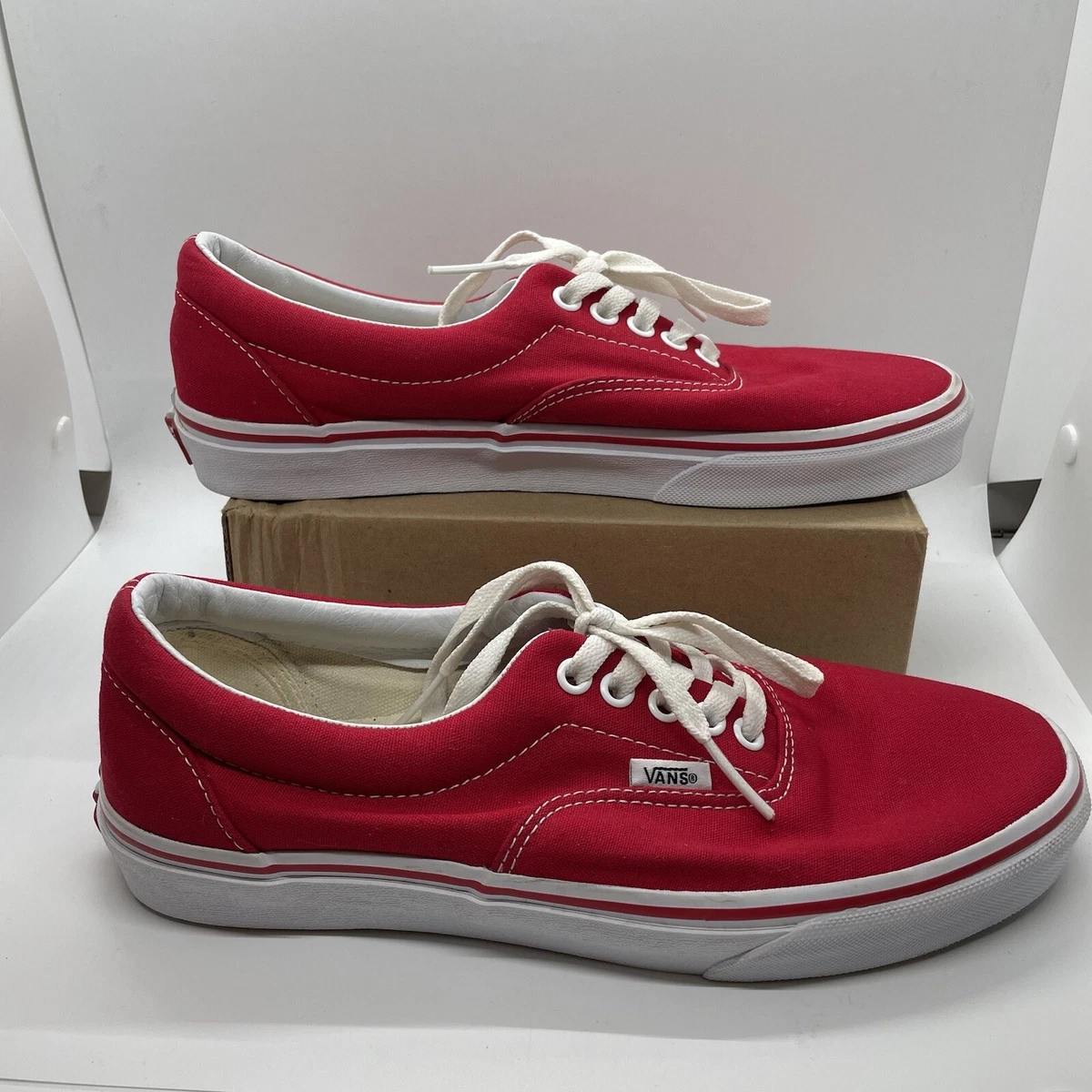 All red deals low top vans