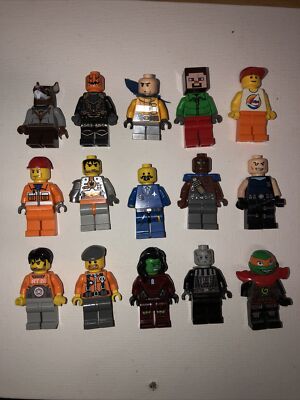 LEGO Minifigures Assorted Lot of 15 figures Construction random figures eBay