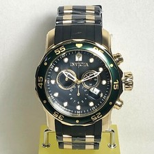 Invicta 17883 48mm Gold/Black Pro Diver Scuba SSteel Polyurethane Strap Watch