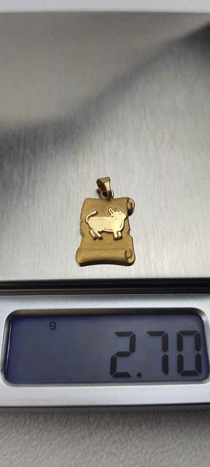 Pendentif Signe Astrologique Taureau Plaqué