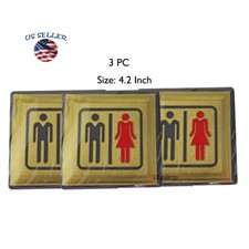 Unisex Restroom Sign Bathroom Door Sign for Offices Businesses Restaurants