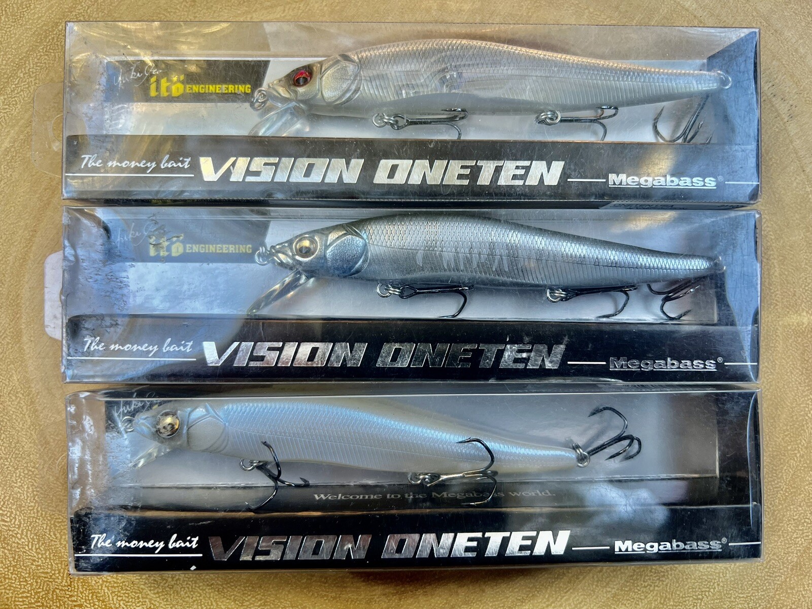 Megabass (Lot Of 3) Ito Vision Oneten Suspending Jerkbaits, Free Shipping! NWT! - Image 10
