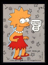 I'M GOING TO TELL Lisa Simson 1990 Topps The Simpsons Sticker #17 C3