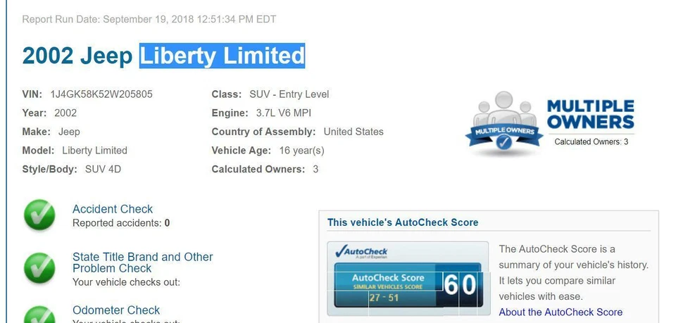 JEEP LIBERTY 2002 Coolant Reservoir Recovery Radiator Tank Bottle With Cap OEM - Image 4 of 4