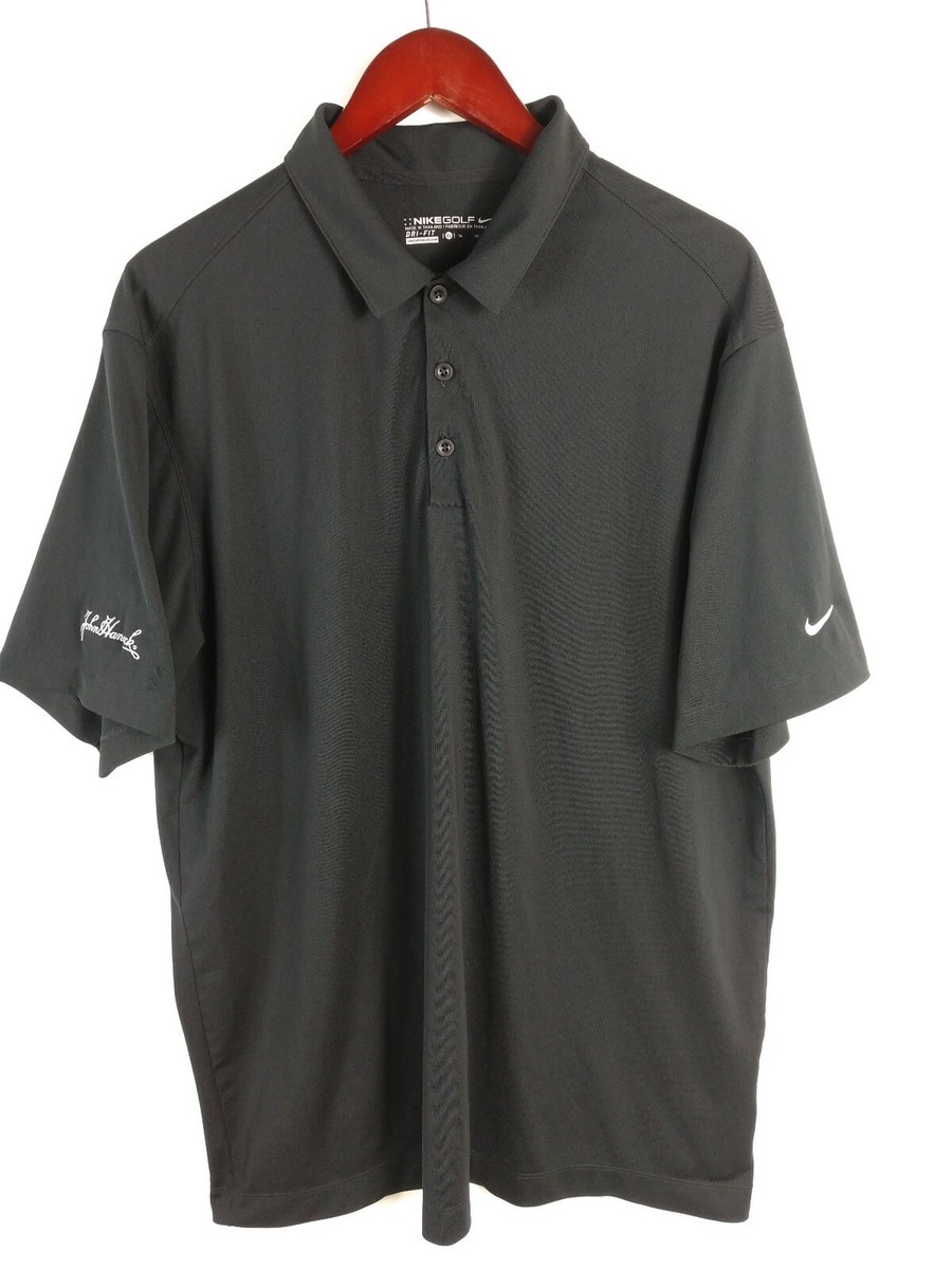 Nike Golf John Hancock Insurance XL Dri-Fit Black Polo Shirt Performance  Wicking