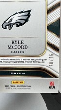 Kyle McCord Rookie Lot – Auto Patch /75, Prizm, Select, Mosaic & Optic (6 Cards)