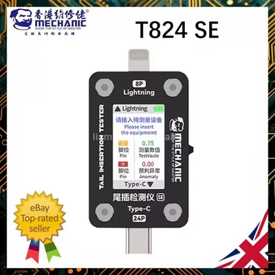 MECHANIC Mechaniker T-824 SE USB C Lightning Thunderbolt Ladebuchse Pin Tail Tester T824