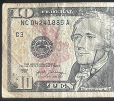 $10 Fancy S/N Historical Date Note April 24th, 1885 (4/24/1885) (NC04241885A)