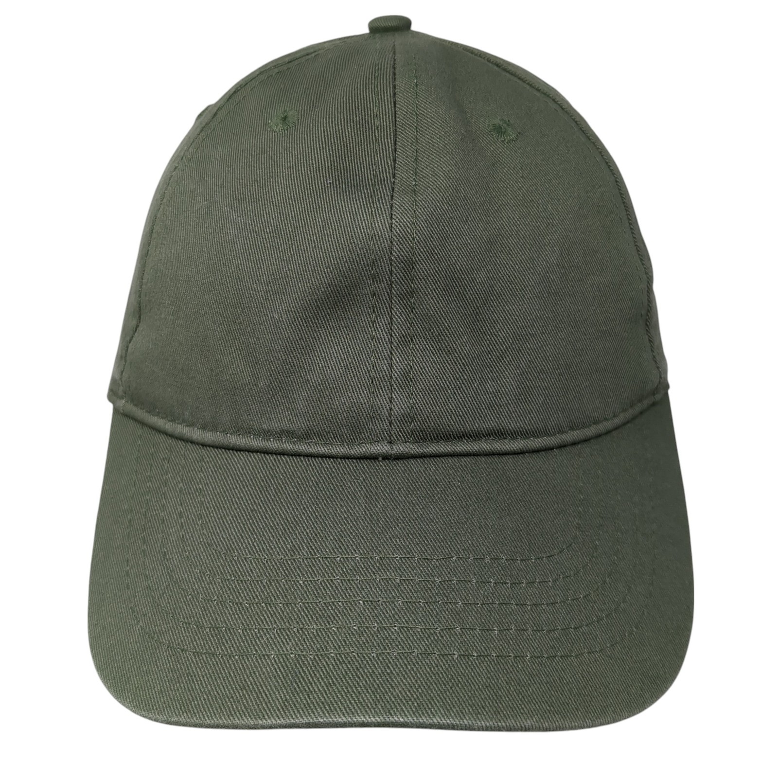 Unbranded Strapback Hat Green Solid One Size Adju… - image 1