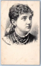 Victorian Trade Card Wheeler Wilson Sewing Machine Actress Maud Branscombe C223