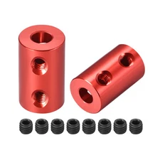 2pcs Shaft Coupling 5mm to 5mm Bore L20xD12 Robot Motor Wheel Rigid Coupler Red