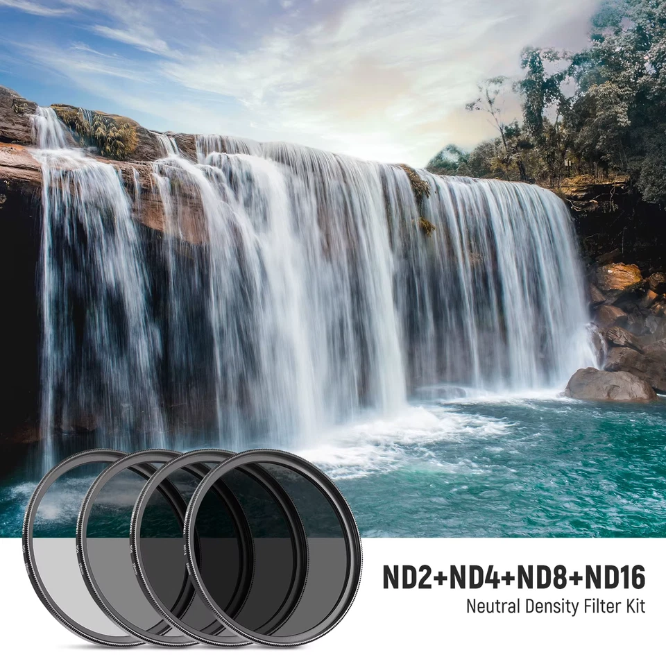 ND Lens Filter Kit ND2 ND4 ND8 ND16 Filter Kit For Canon Nikon Sony Panasonic DS - Image 2 of 4