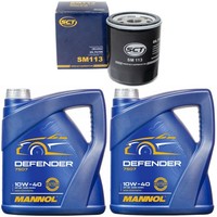 MotoröL Set Mannol 10W-40 API SN 8 Liter + ÖLfilter FüR Peugeot 605 Boxer Bus