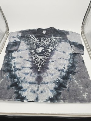 Vintage Y2K T Shirt Mens 3X Dragon Tiger Yin Yang Cyber Goth Rave C493