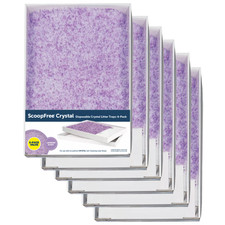 6 Pack PetSafe ScoopFree Disposable Crystal Litter Tray, Lavender Scented Refil
