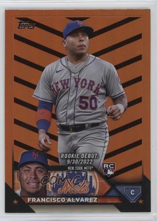 2023 Topps Update Rookie Debut Orange & Black Foil Francisco Alvarez #US255 2y0
