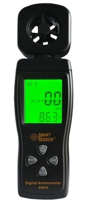 AS816 Digital Air Wind Speed Gauge Meter Anemometer Smart Sensor Tester fh