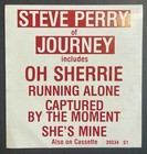 Vintage 1984 Steve Perry Of Journey “Oh Sherrie” Record Store Window Decal — photo 1