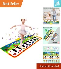 Large 53'' x 23'' Piano Mat with 8 Animal Sounds for Toddler Fun and Learning