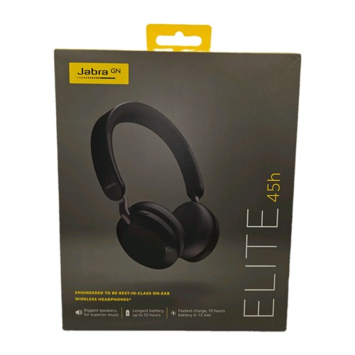 Jabra Elite 45h HSC110W Wireless Bluetooth On-Ear Headphones Titanium Black 