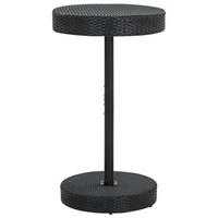 Gartentisch Schwarz 60,5X106 Cm Poly Rattan