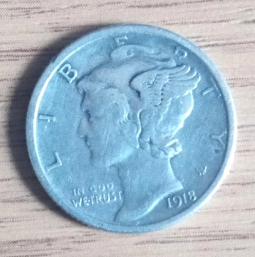 1918-D Mercury Dime - Strong VF
