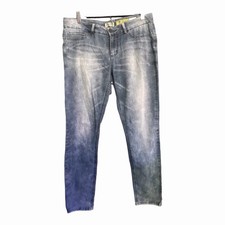 Indigo Rein Stone Wash Skinny Jeans Heavy Fade Whisker Distressed Women  s 11