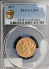 New Listing🔥1897 $5 Liberty Gold Half Eagle PCGS AU55 – Pre-1900 US Gold Coin – Nice!🔥