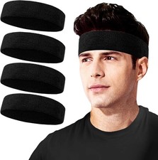 Sweatbands Sport Sweat Band for Men  Women, Moisture Wicking Terry Cloth Cotton