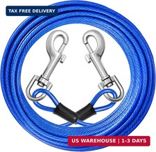 jenico Dog Tie Out Cable: 10ft Dog Leads for Yard Heavy Duty for Small Dogs