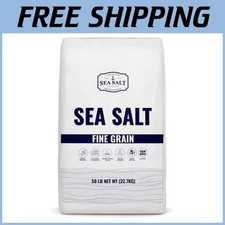 Fine Texture Non-Iodized Sea Salt, 50 lb Bulk