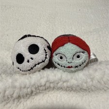 Disney Nightmare Before Christmas Jack  Sally Mini Plush Set