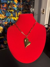 Aria&Co. 18 Carat Gold Plated Stainless Steel Necklace Large Heart