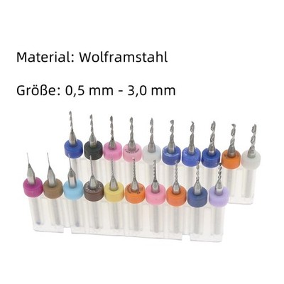 0,5 mm bis 3 mm Wolfram-Stahl Micro PCB Bohrer Leiterplatten Bohrungen