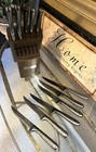 Cambridge Titanium Cutlery Hammered Bronze Black 12 Piece Knife Set with Block — photo 7