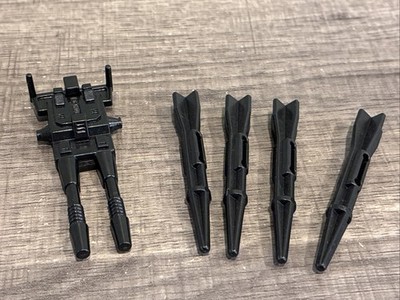 GI Joe 1987 Battle Force 2000 Vector Jet Original Parts Four Missiles & Rear Gun
