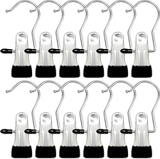 Boot Hangers for Closet, 12 Pack Hanging Hooks for Laundry, Towel Clips Boot Org