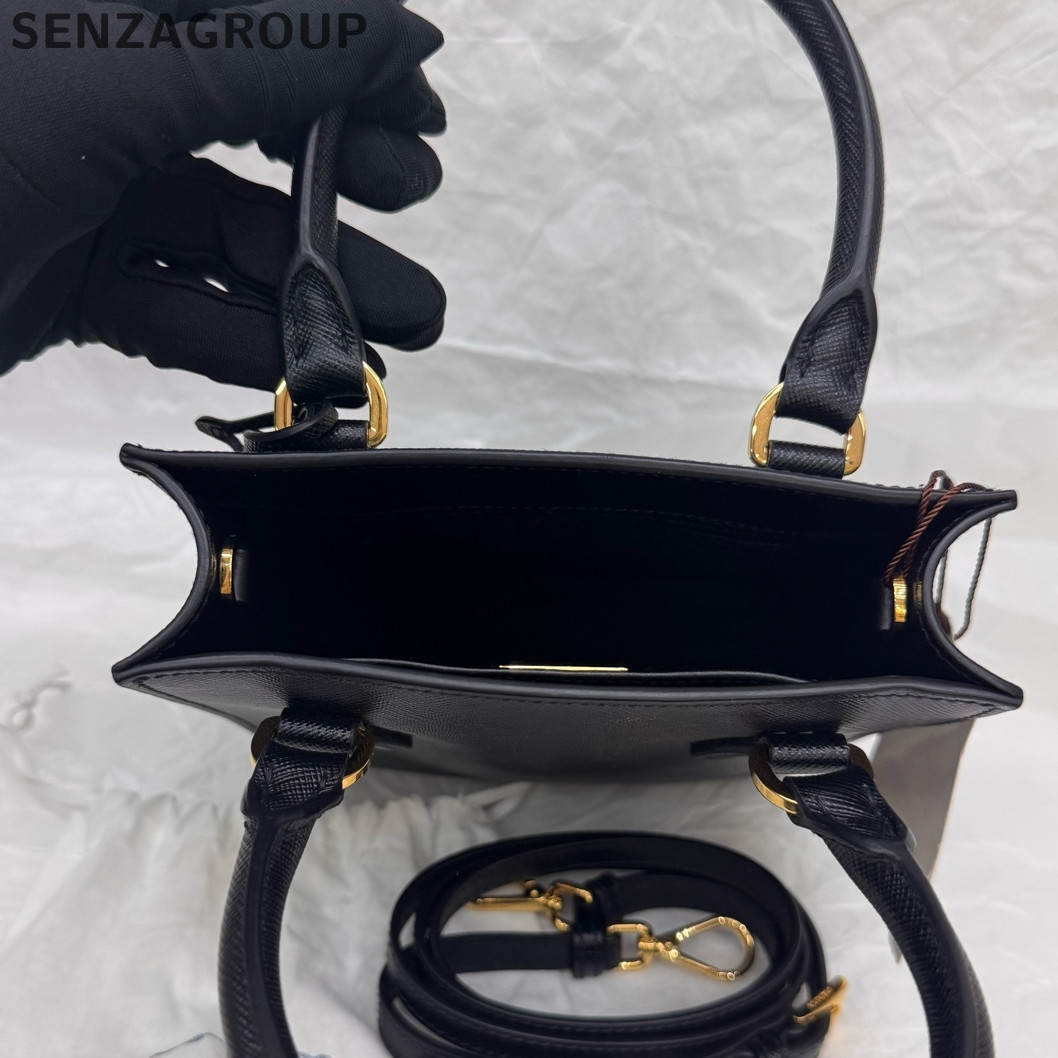 Prada Black Gold Mini Tote Handbag Shoulder Crossbody Bag Classic Women thumbnail 4