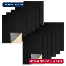 12Pcs Self Adhesive Felt Sheets, Black Felt Sheet with Adhesive Backing, 8x12 in