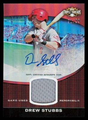2011 Topps Triple Threads #TTUAR-79 Drew Stubbs /99 Auto Unity Relic