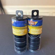 BSA Pinewood Derby Wheels  Axles Sets   2 Pack - Black