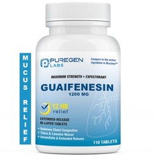 Maximum Strength Guaifenesin 1200 mg Extended Release Relieves Chest Congestion