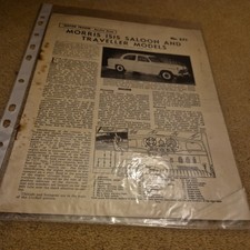 Motor Trader Service Data Sheet - Morris isis saloon and traveller