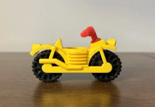 Vintage Fisher-Price Little People Yellow Motorcycle Dirt Bike #944