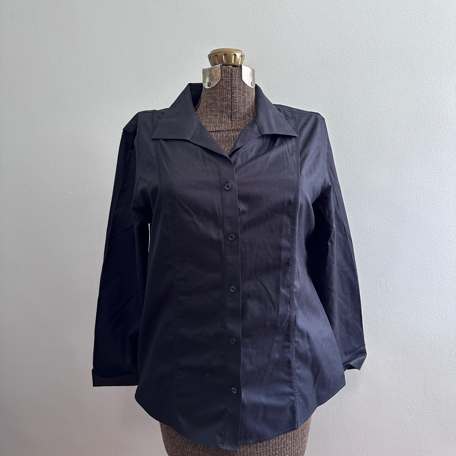 Chico's solid black button down - image 1