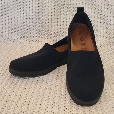 ECCO Women's Bella Black Goretex Slip-On Comfort Shoes - Sz EU 37/38, US 6.5-7